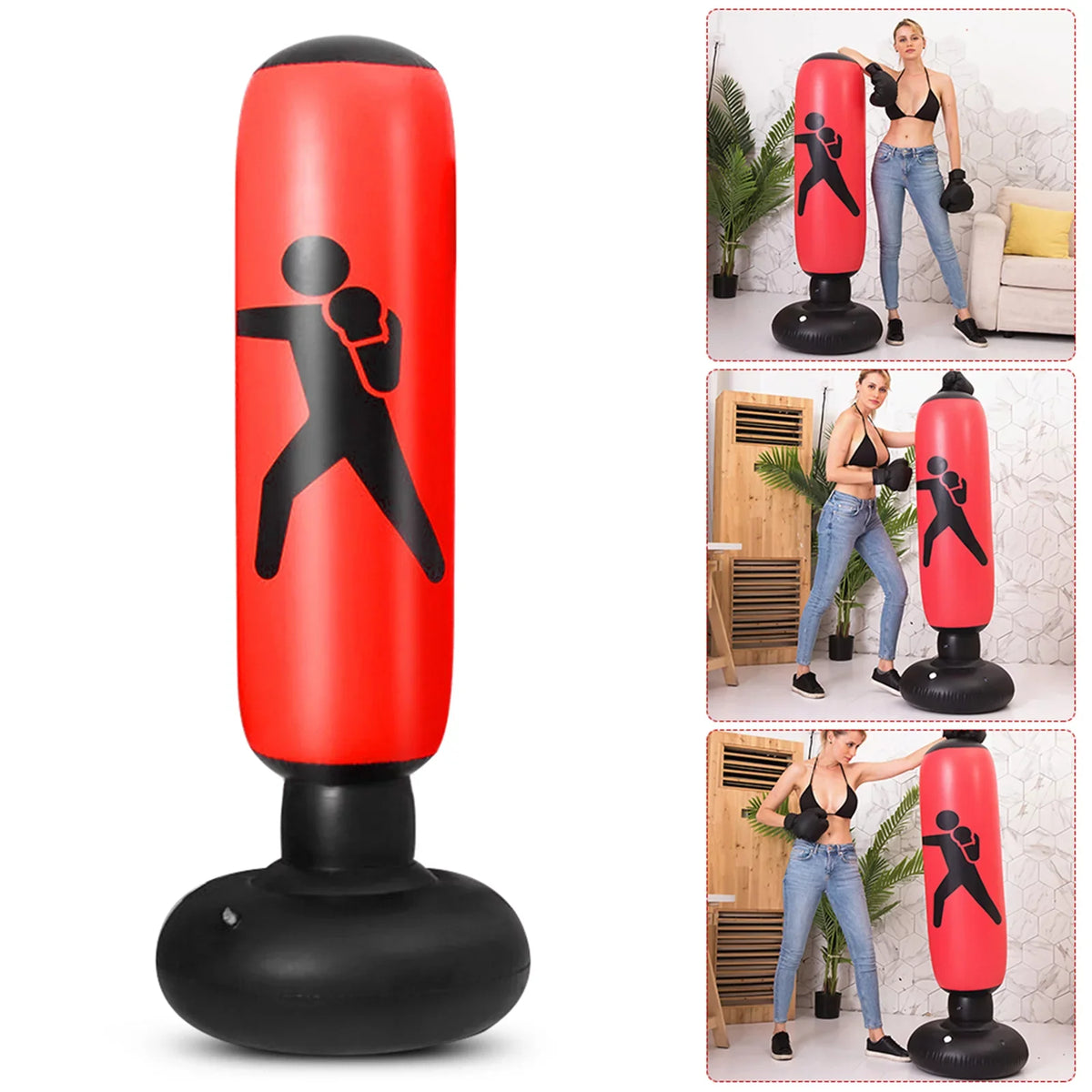 Training, Fitness Punching Bag Inflatable Boxing Boxing Target Andoer Bag, for PVC Bag 5.2ft