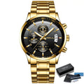 Stainless Chronograph CRRJU Men relogio Steel Business Quartz Watch Waterproof masculino Luxury Watch for Mens Watches Fashion