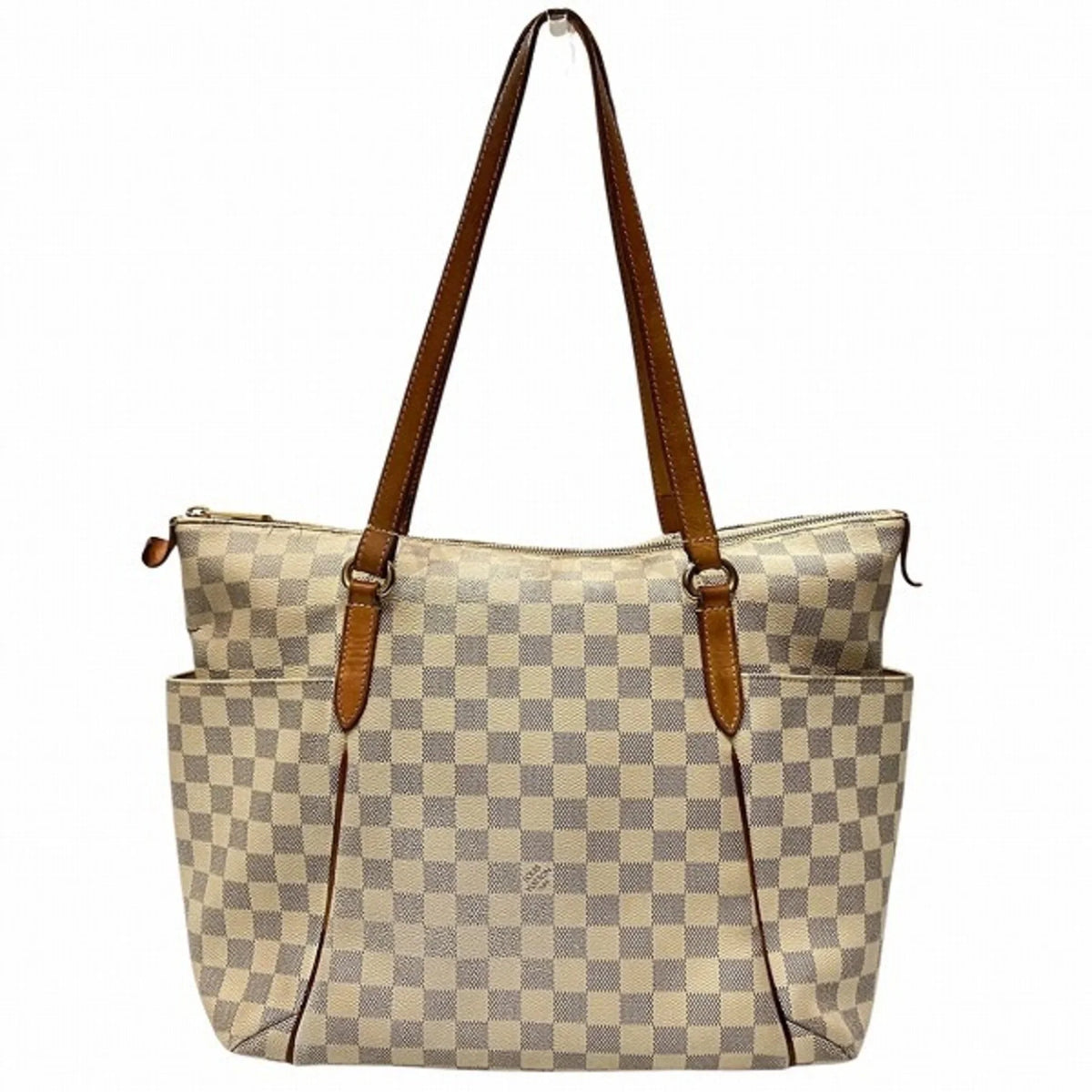 Bag Azur Louis Damier Vuitton (Fair) Tote Pre-Owned N41279 Ladies MM Totally Shoulder