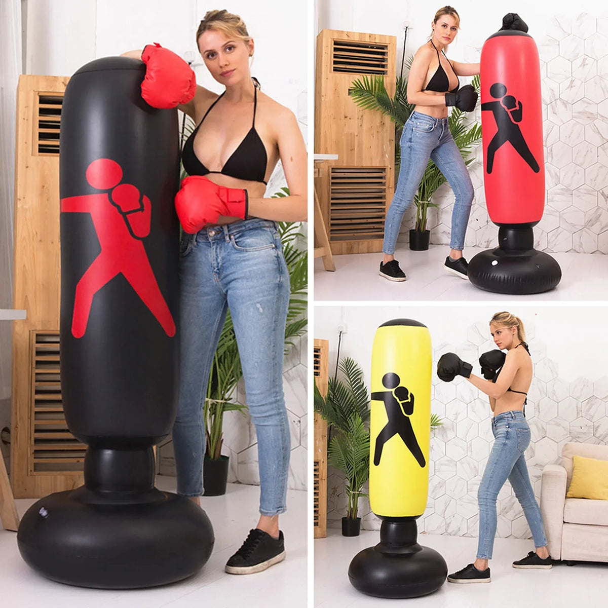 Training, Fitness Punching Bag Inflatable Boxing Boxing Target Andoer Bag, for PVC Bag 5.2ft