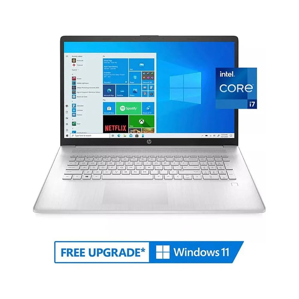 Iris Windows Intel Laptop Xe 32GB FHD 2021 Card Silver, 17.3" HD Core HP 11th USB Computer, Generation SSD, Intel Webcam, 32GB i7-1165G7, OS, RAM, Graphics, HD Backlit Keyboard, Audio, PCIe IPS 1TB
