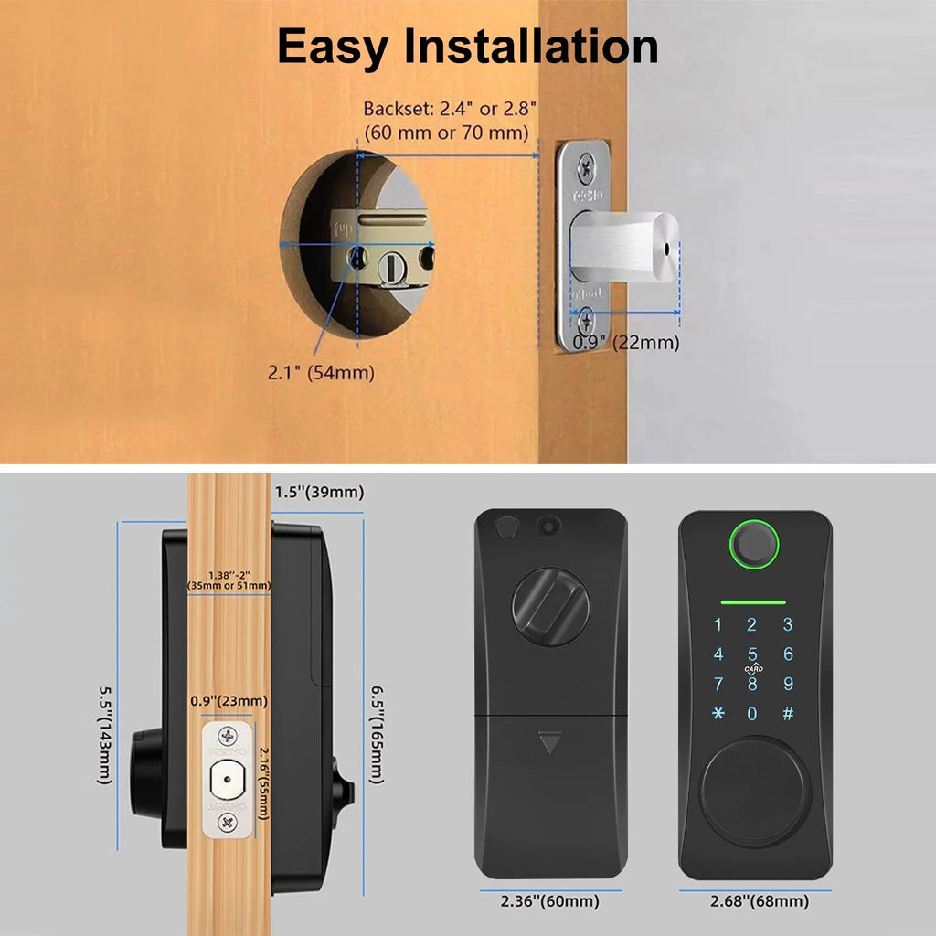 Remote Pad Lock/5-in-1 Door Intelligent Door Lock,With App Lock Less Lock Siuke Deadbolt Door Remote Keyless Huiop With Keypad Lock/2 Keyless Deadbolt Pad Lock/5-in-1 Remote Set
