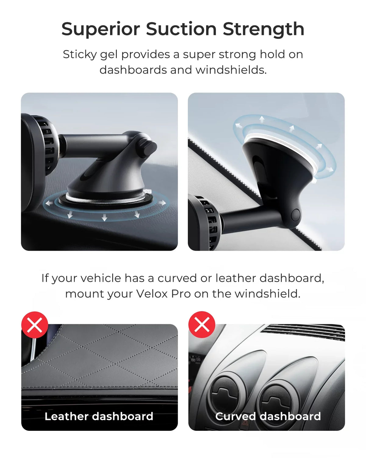 Compatible MagSafe - Windshield Dash Wireless & (Car Mount Velox Pro Holder - Charger Phone Car Included) Blue
