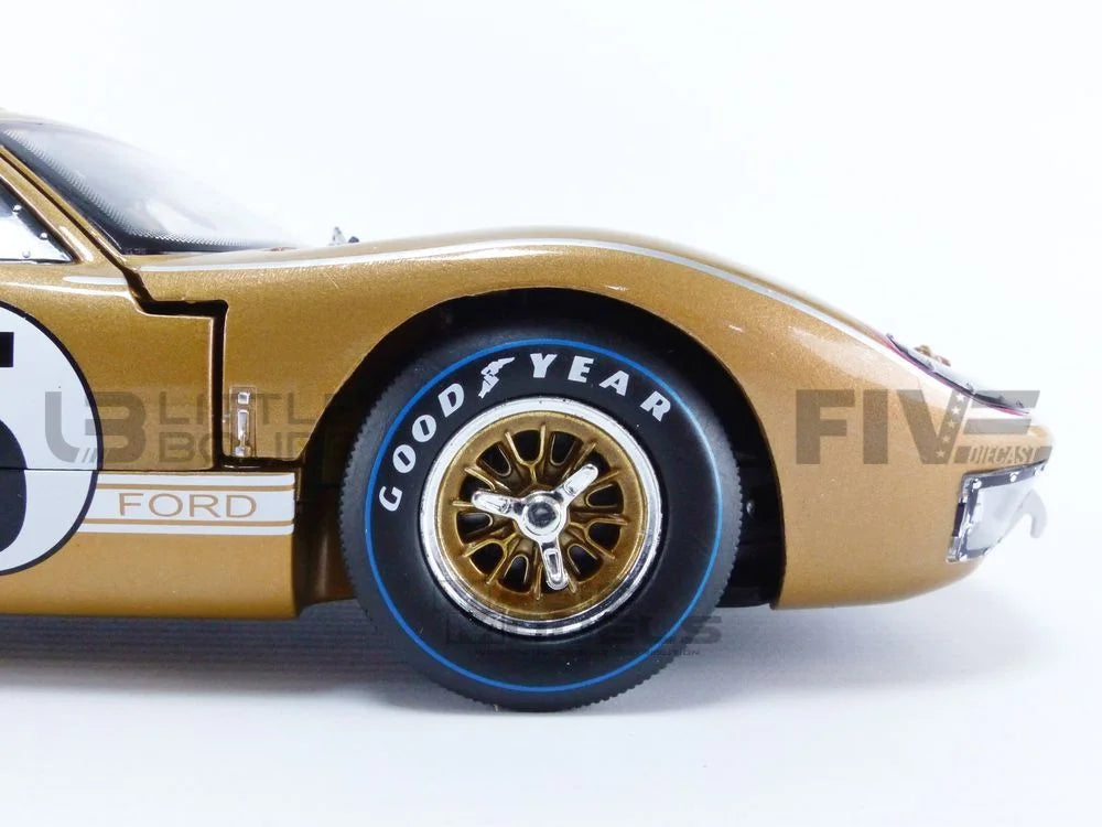 by Model GT-40 Collectibles Car Mans Ford Le #5 1966 MK Diecast II Shelby 1/18 Gold
