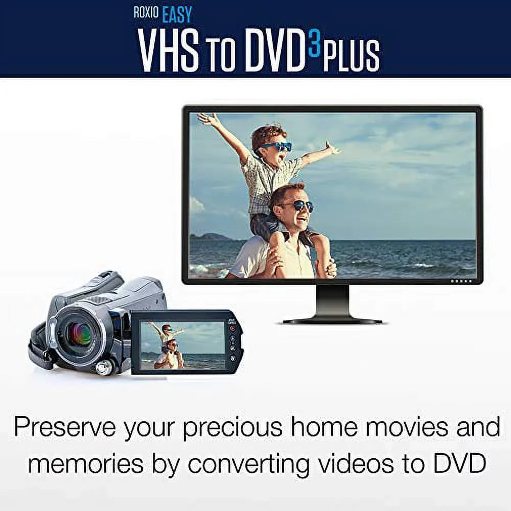 VHS, 3 Bonus Digital to DVD Video or Roxio Hi8, DVD to DVDs | V8 Converter VHS Easy Plus 2 |