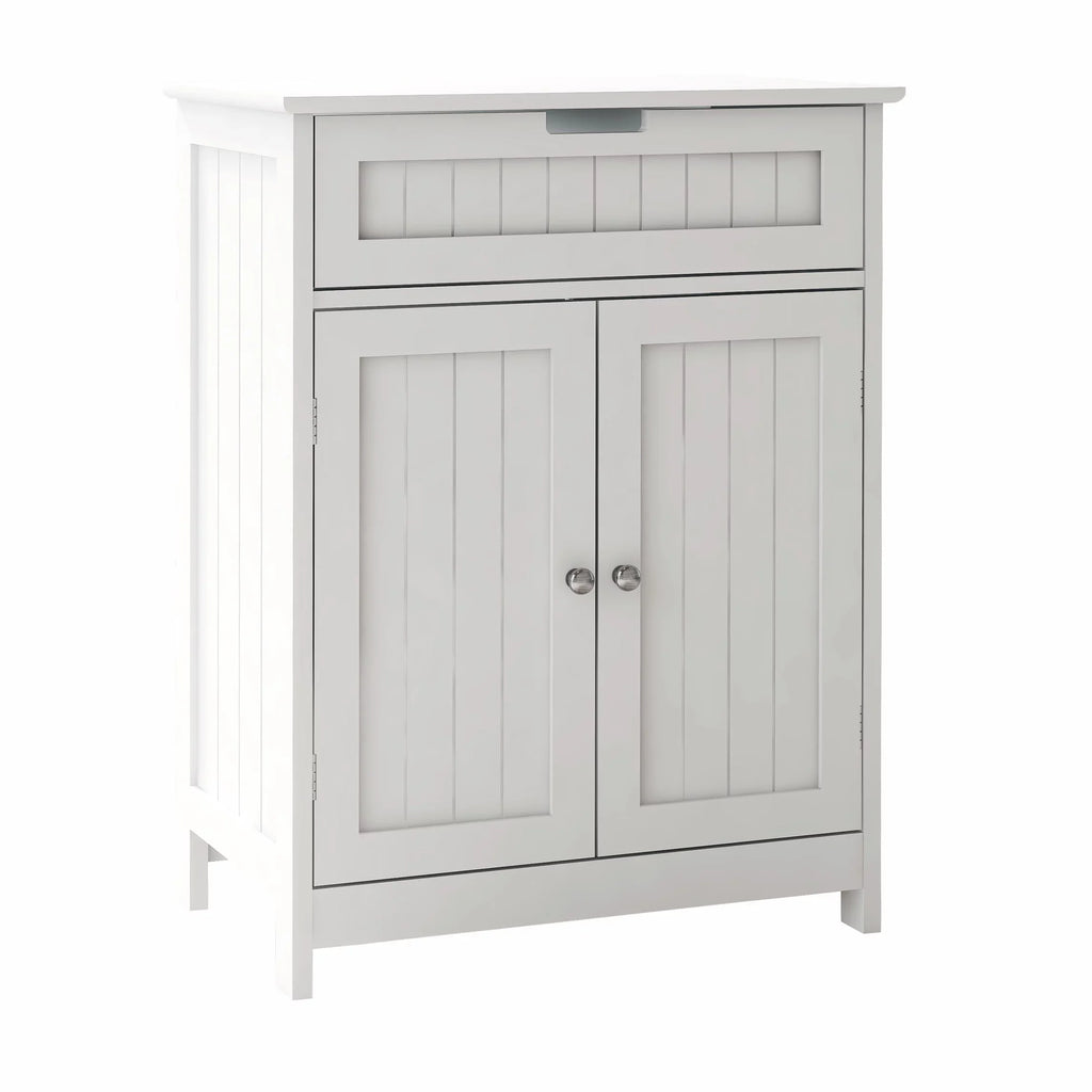 Room. for White 1 Wood in Freestanding and Cabinet Floor Drawer Versatile Doors, Living Storage Bathroom 2 Elegant Adjustable Bathroom Design Organizer Shelf
