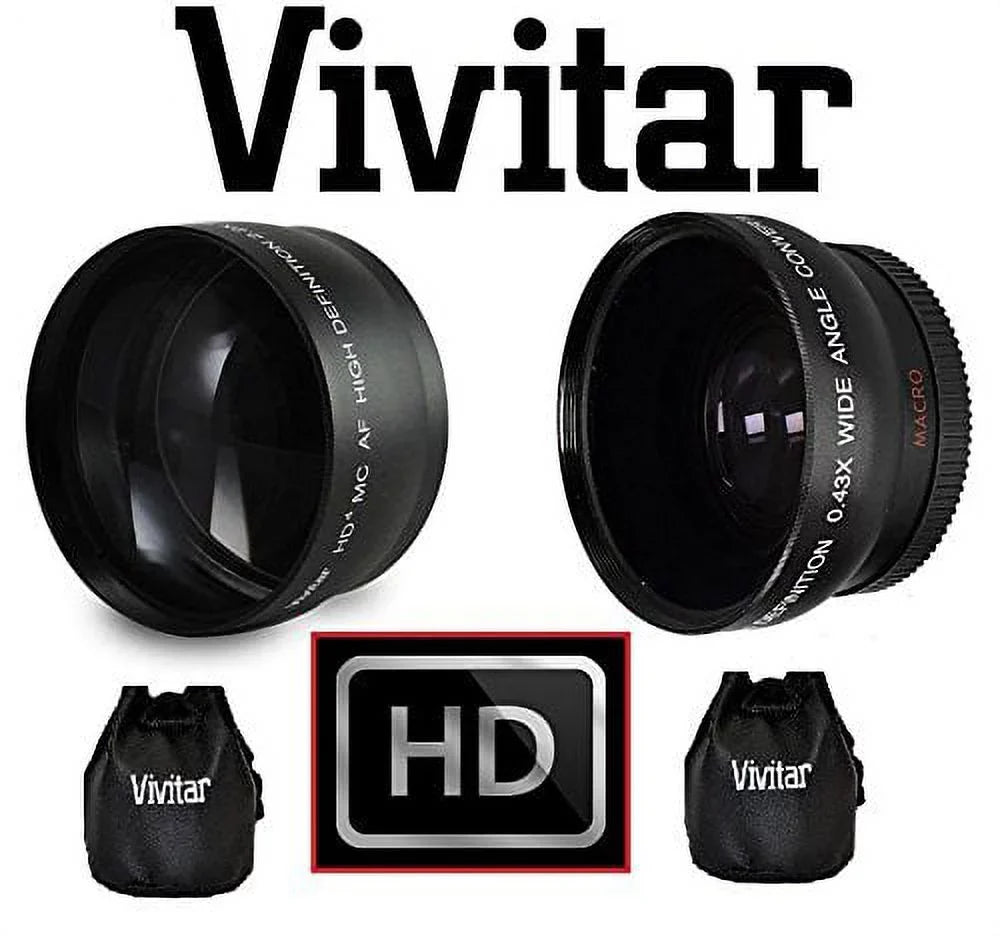 PRO NIKON 2PC & Compatible) WIDE KIT (52mm TELEPHOTO LENS for HI LENS D3200 ANGLE HD DEF