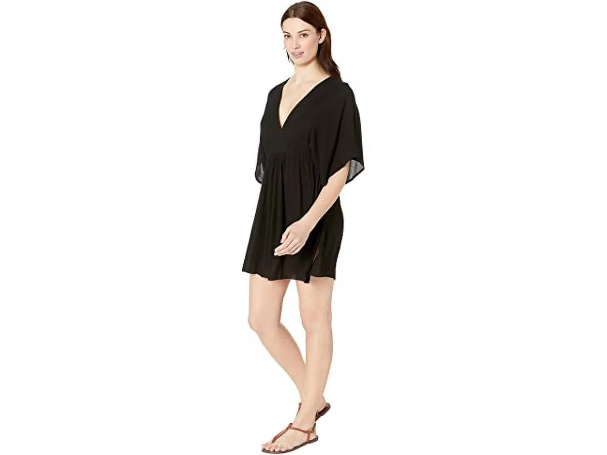 Lauren Cover-up 6 Dress, US UK BLACK Ralph Rayon Tunic Crinkle X-Small,