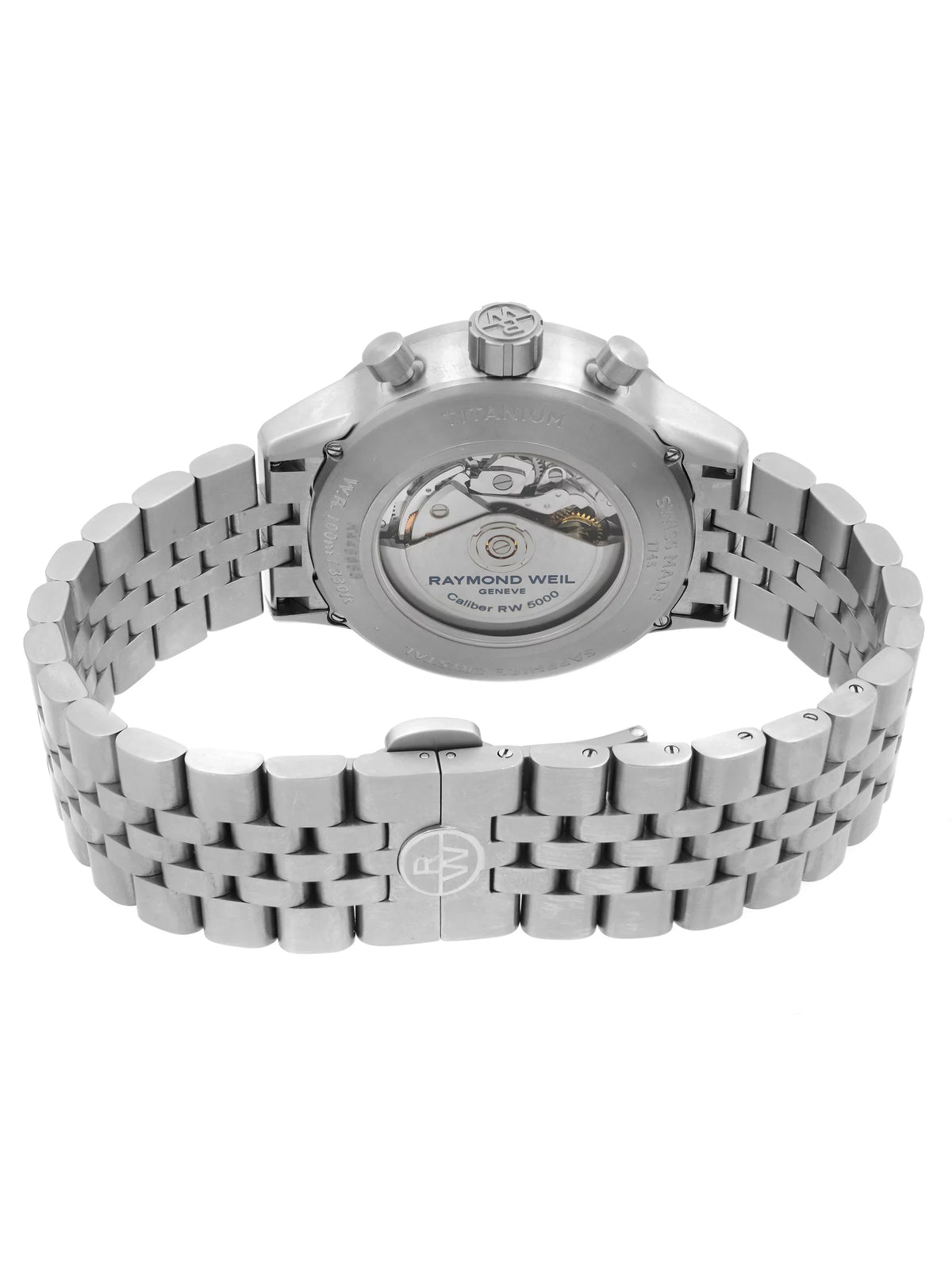 Dial Pre-Owned 7745-TI-05609 Watch Gray Weil Freelancer Titanium Raymond Automatic (Good) Mens