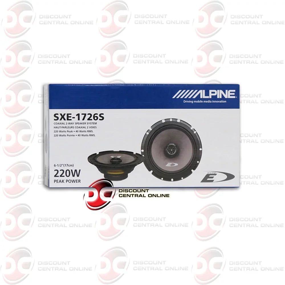 Alpine 6.5" 220w Pair Car SXE-1726S Coaxial Audio 2-way Speakers