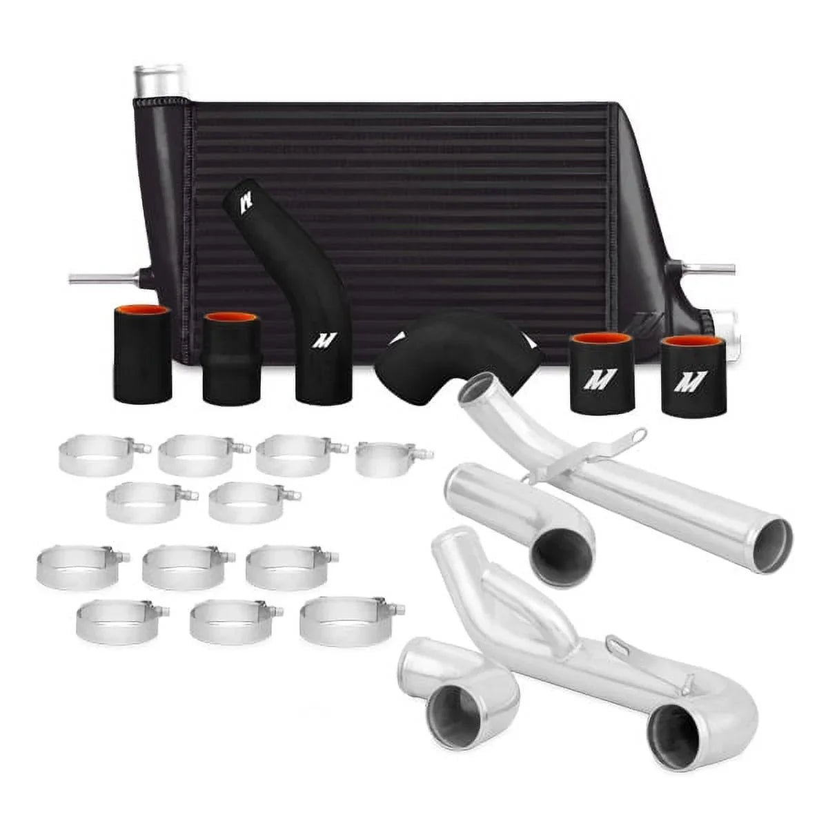 Performance Evo Mishimoto Black Compatible MMINT-EVO-10KBK Lancer X With Kit Mitsubishi 2008-2015 Intercooler
