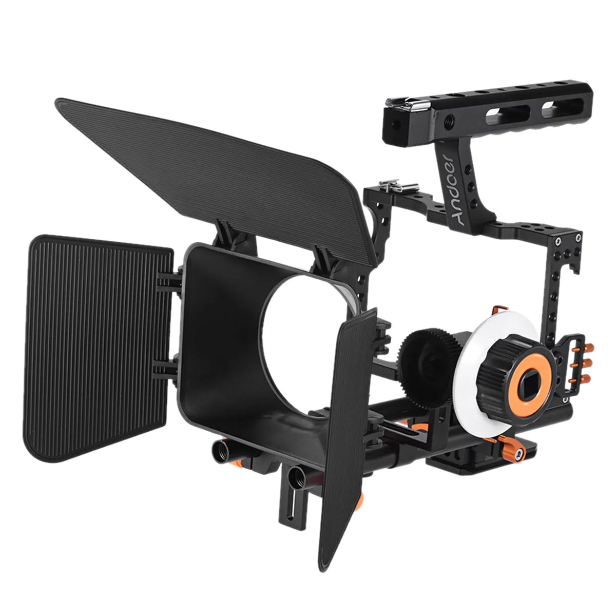 Alloy Film Box Handle Camera + + + Andoer Camera Video 15mm + W/matte + Cage,Handle Rod Aluminum Camera C500 + + Camera Aluminum Kit Alloy Box Handle A7s/a7/a7r/a7rii/a7sii/a7iv Alloy 15mm + Video