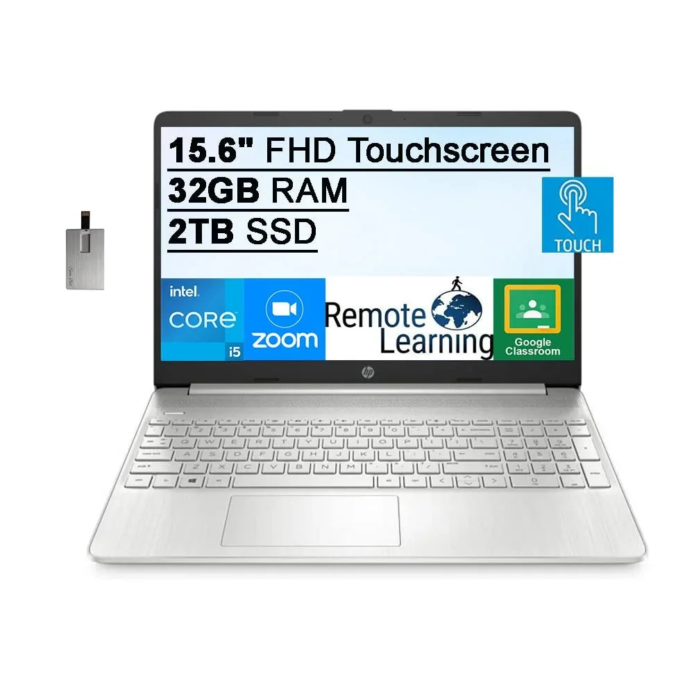 Iris Xe RAM, FHD Webcam, IPS Card SnowBell 2TB i7-1065g7), HP Core Intel Touchscreen 32GB Laptop Silver, 32GB 15.6" Graphics, 2021 HD Windows Audio, SSD, HD USB i5-1135G7 (Beats 11S, Computer, Intel