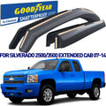 2500HD/3500HD Accessories,4 Cars,Vent Silverado Window 2007-2014 Deflectors for for Chevrolet(Chevy) Extended Visors Cab,Rain in-Channel Guards,Window Goodyear Deflector,Car Shatterproof pcs-GY007713