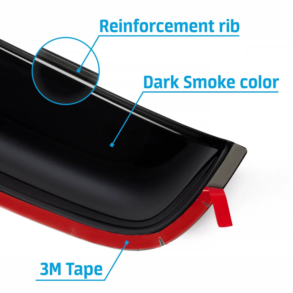 Moonroof Adhesive Sunroof, - ART - Top Wind Deflector Universal Tape-On SR01001 Guard/Rain 35.6" Shade Guard - Wind Sunroof CLIM Profile Guard Low Visor Roof Visor Durable Incredibly Moonroof