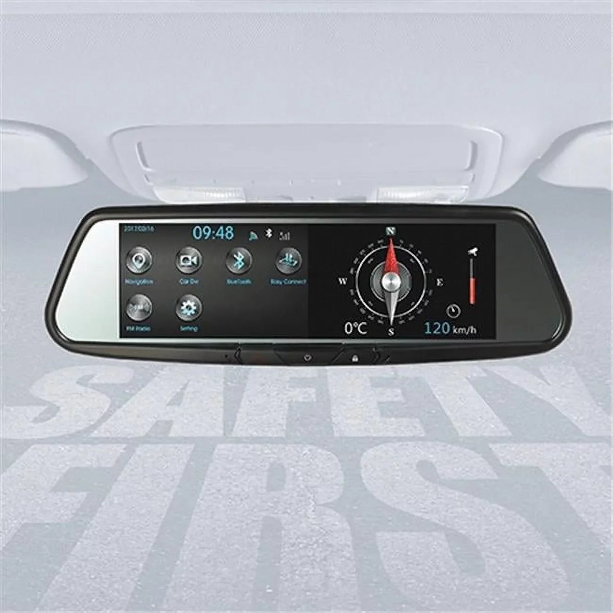 Mirror Inch DVR Smart with 7.8 Audiovox Built Bluetooth In Cam Dash and RVM740SM