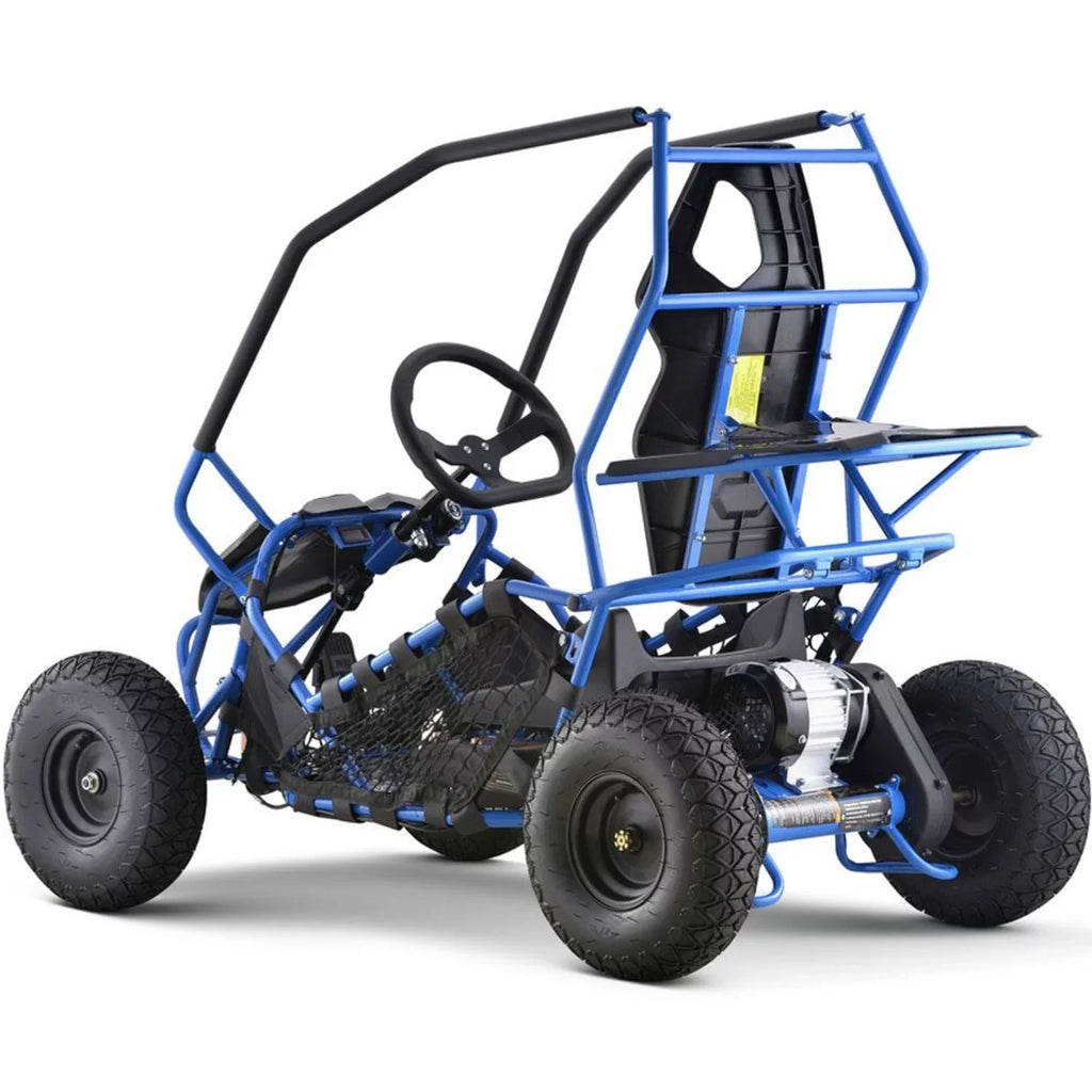 MotoTec Electric Blue Maverick Go Kart 36v 1000w