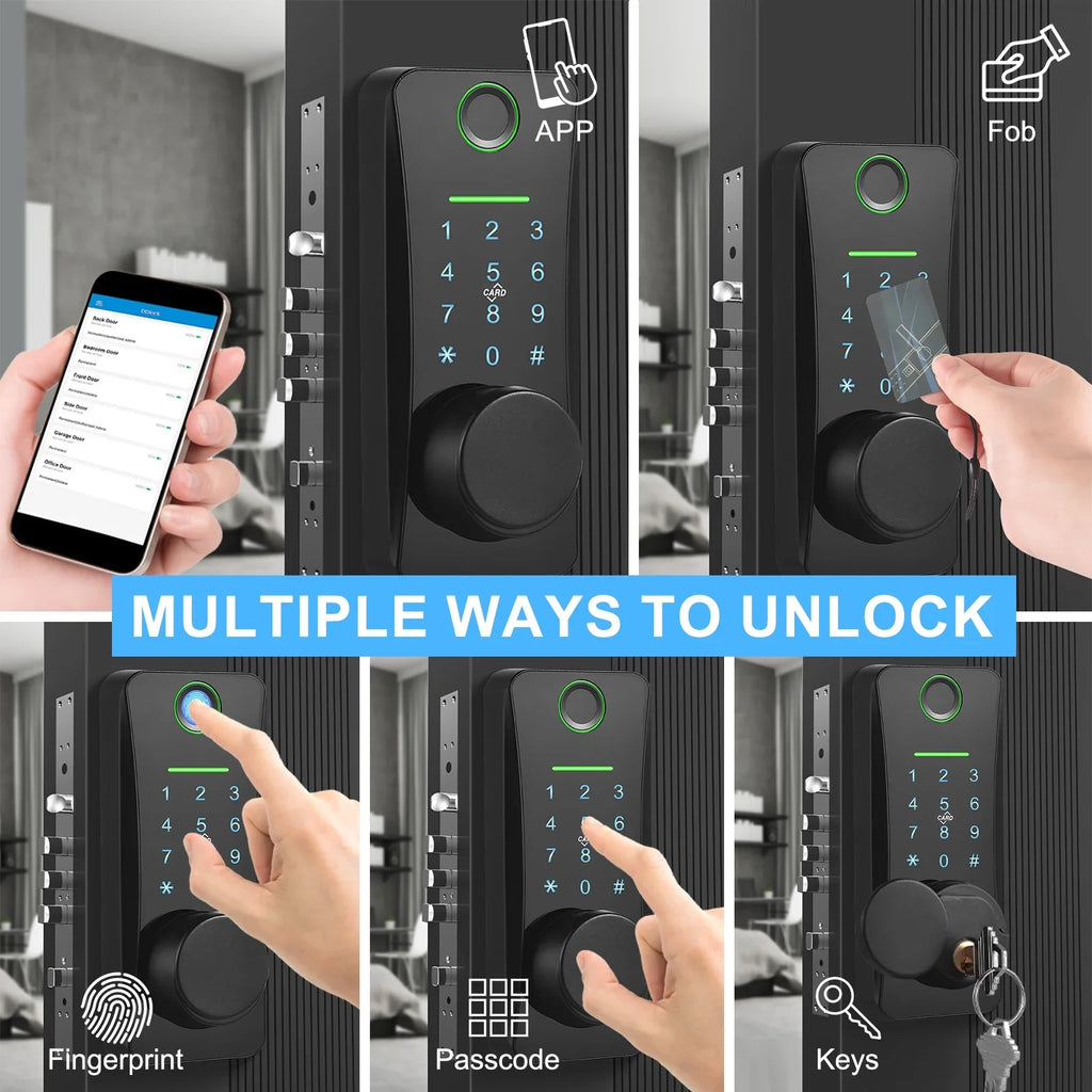 Remote Pad Lock/5-in-1 Door Intelligent Door Lock,With App Lock Less Lock Siuke Deadbolt Door Remote Keyless Huiop With Keypad Lock/2 Keyless Deadbolt Pad Lock/5-in-1 Remote Set
