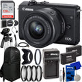 M200 Kit EOS Digital Lens Camera (Black) 128GB 15-45mm with + Canon Mirrorless