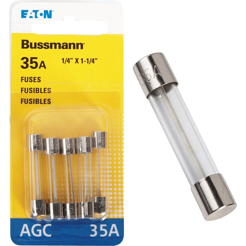 36-Amp (5-Pack) 2 32-Volt Automotive Tube BP/AGC-35-RP-Bussmann AGC Bussmann Glass PK, Fuse