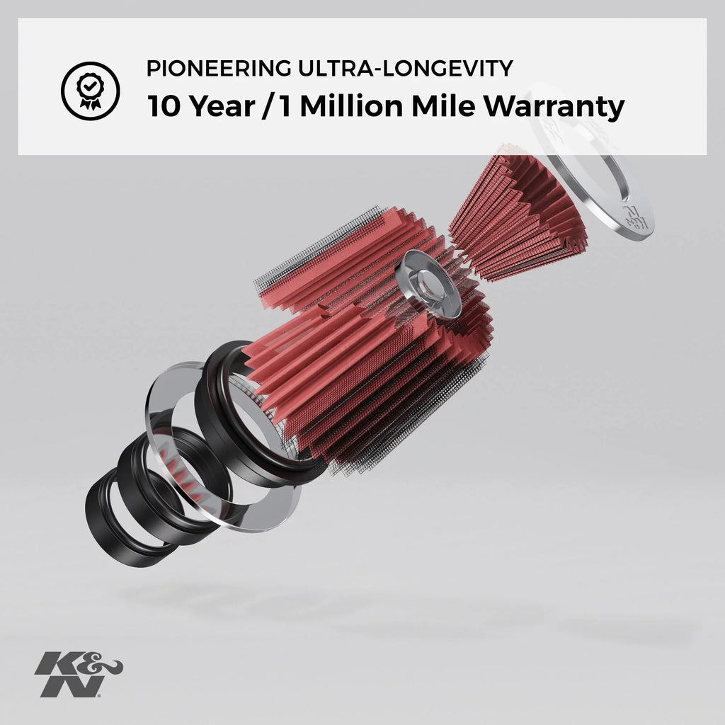 Filter: In, High Universal Shape: Flange Filter Air K&N Engine Replacement Filter: 2.4375 Clamp-On Round, Diameter: In, 5 RU-0840 Performance, Premium, Flange 0.625 Washable, Height: In, Length: