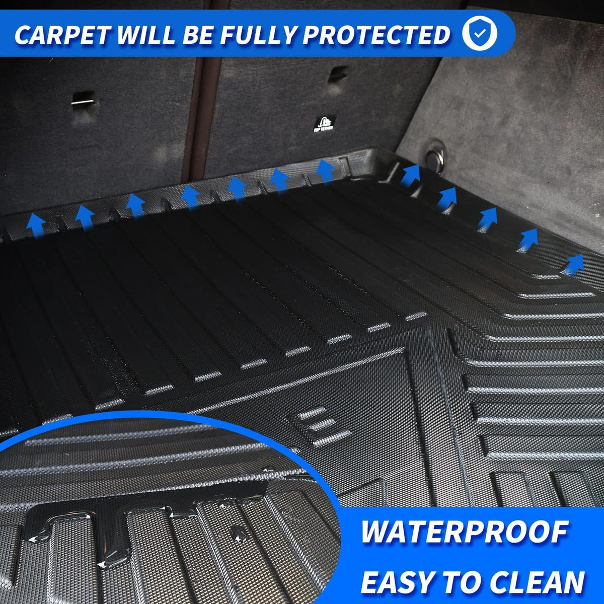 Civic Cargo Trunk Rear Accessory Civic Honda 2023 Weather Floor 2022 Rear Cover Honda Tray Liner Mat Black 2022-2024 Trunk Cargo All 2024 for , fit