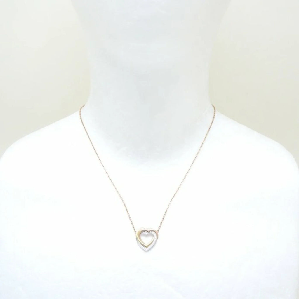 Necklace New) Heart Pre-Owned B7061200 Gold (Like K18 Trinity Three-Color Diamond CARTIER 291637