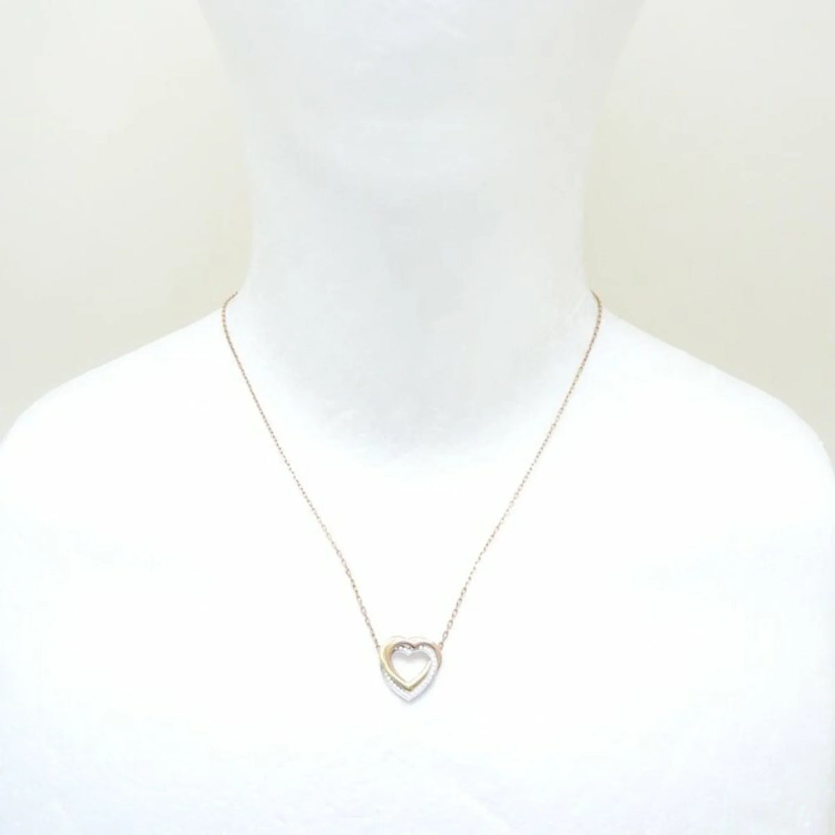 Necklace New) Heart Pre-Owned B7061200 Gold (Like K18 Trinity Three-Color Diamond CARTIER 291637