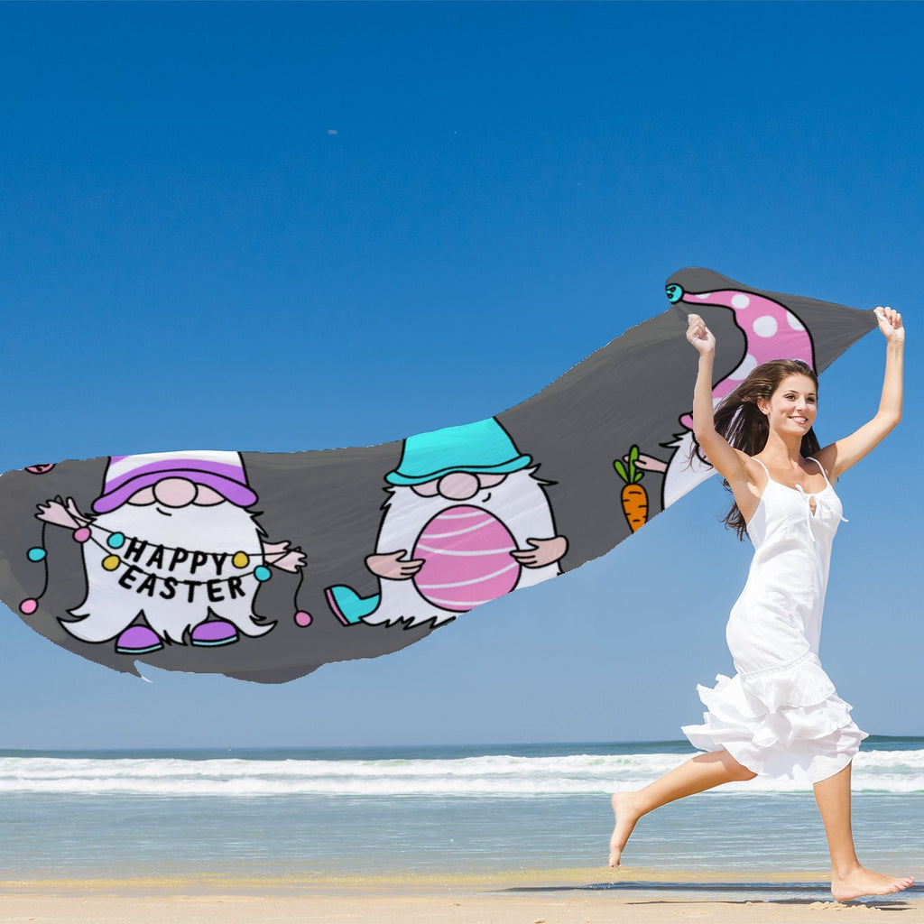 for Wraps Neck Oblong Easter Shawls Sunscreen Women Silk Large FREEAMG Scarf Headscarf Packed Wraps Hair Gift Long Gnomes