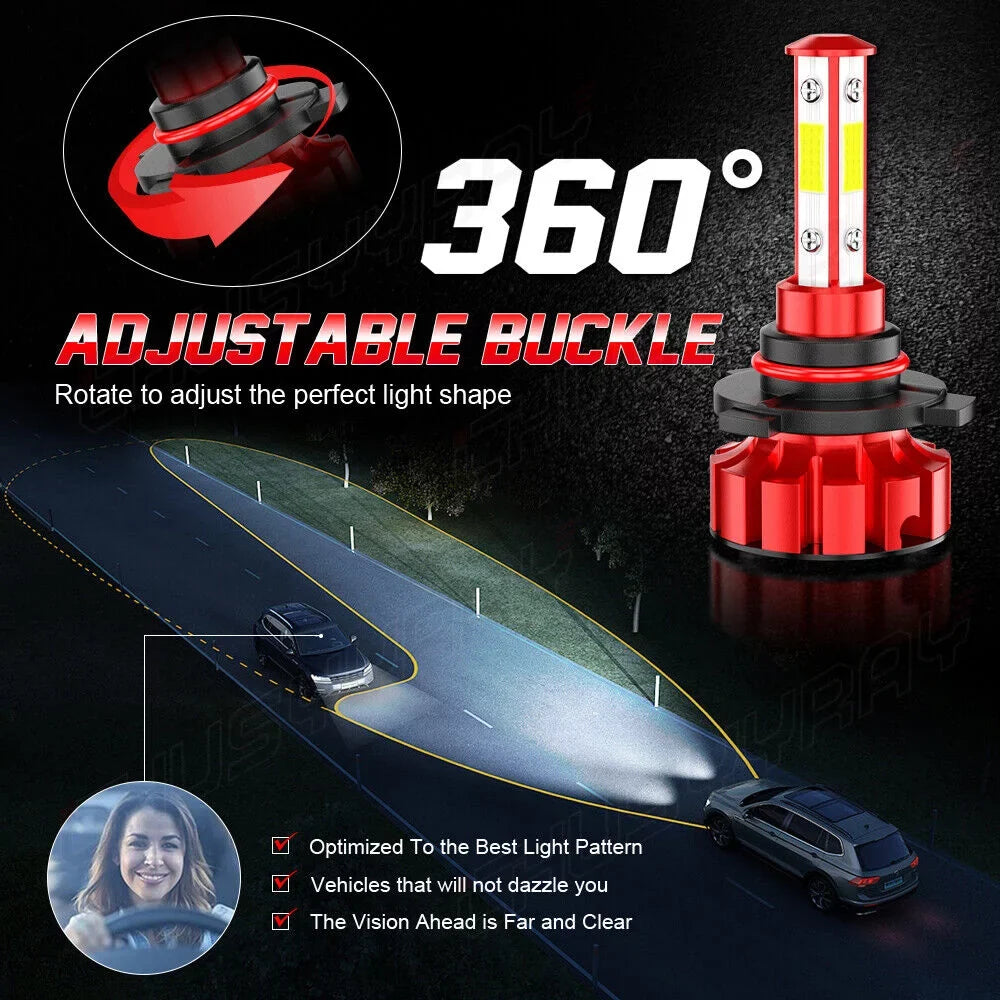 2011 High/Low Fit H8/H9 2007-2009 2010 6X Bulb Headlight Fog Mazda CX-7 Kit 9005+H7 for LED