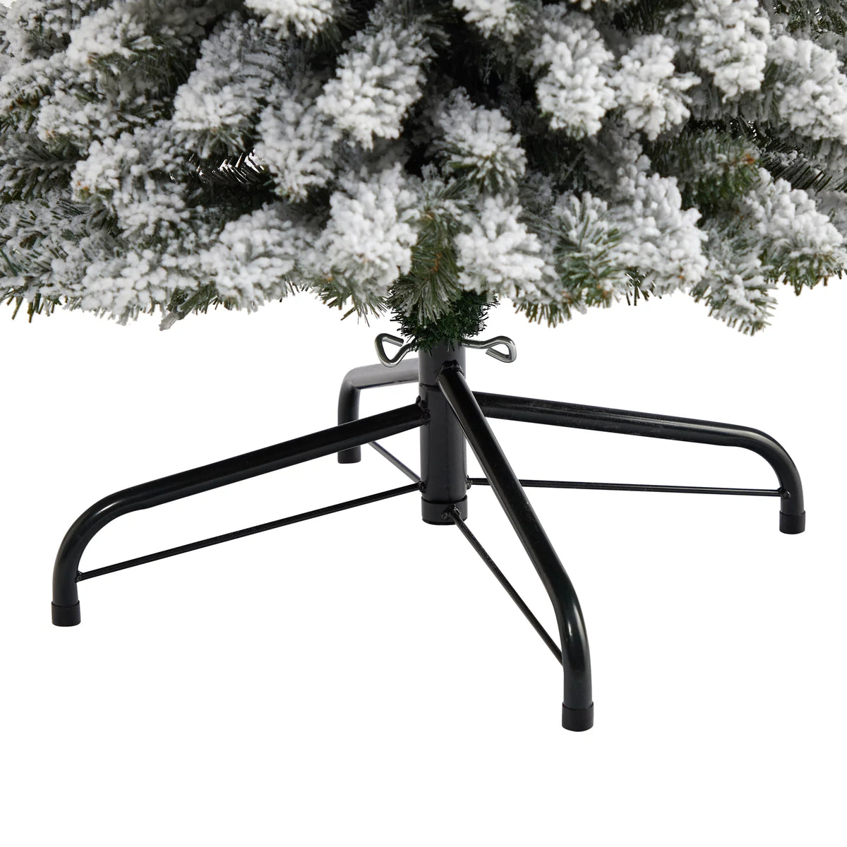 Natural Nearly 7' Tree Pencil Clear Prelit Lights 400 Artificial Flocked White Christmas