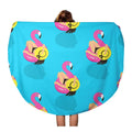 Girls Towels Travel 60 Flamingo inch in Summer Beach Mat Blanket Circle Beach Pink Tapestry Throw Round Swims KDAGR on of Circular Towel Inflatable
