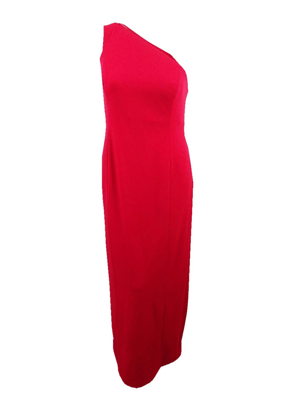 One-Shoulder Gown Slit Red) Women's Calvin (14, Klein