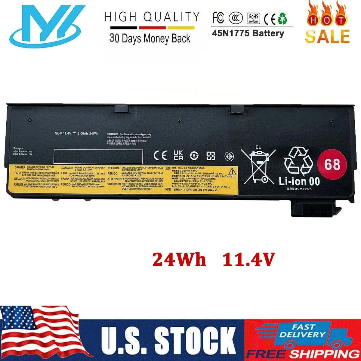 T470P Thinkpad T450 T550 Battery T460 45N1775 T440 For ✅68 L450 T560 T460P