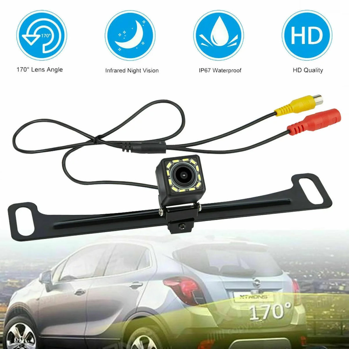 Monitor Vision 7" Wireless Backup View Camera Parking Rear Night Car System HD