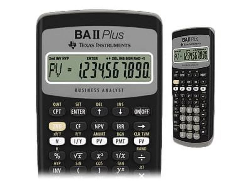 BAII 10-Digit Financial Texas Instrument Calculator, LCD Plus
