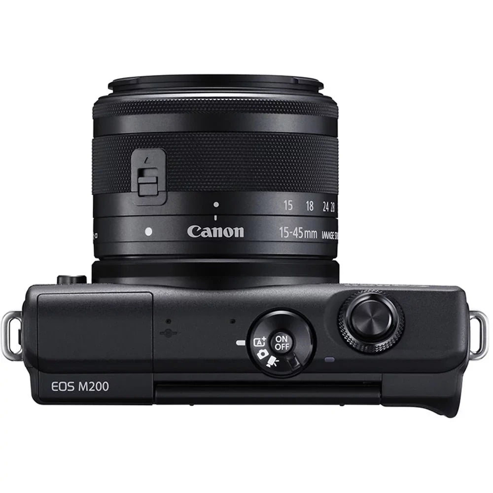 M200 Kit EOS Digital Lens Camera (Black) 128GB 15-45mm with + Canon Mirrorless