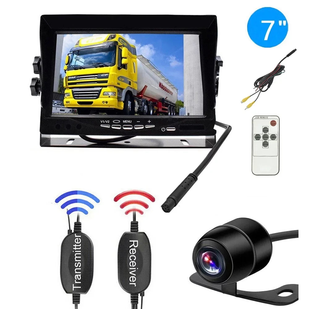 7inch Car Vision Parking Wireless Monitor Backup System Rear HD View + Night Camera