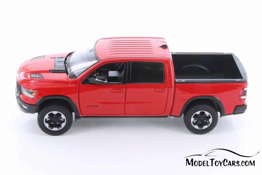 Cab Car Truck, Dodge 79358/16D - Showcasts 1/24 2019 Toy New Rebel Pickup but 1500 - BOX) Crew Diecast Red (Brand scale NO Ram Model