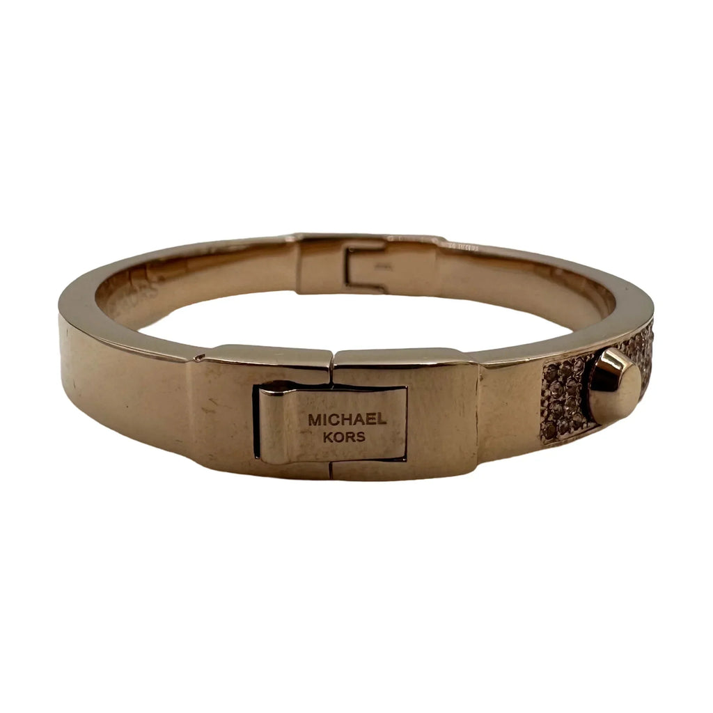 Astor Stud Gold-Tone Kors Bracelet Michael Bangle Crystal -MKJX2747791 Pave