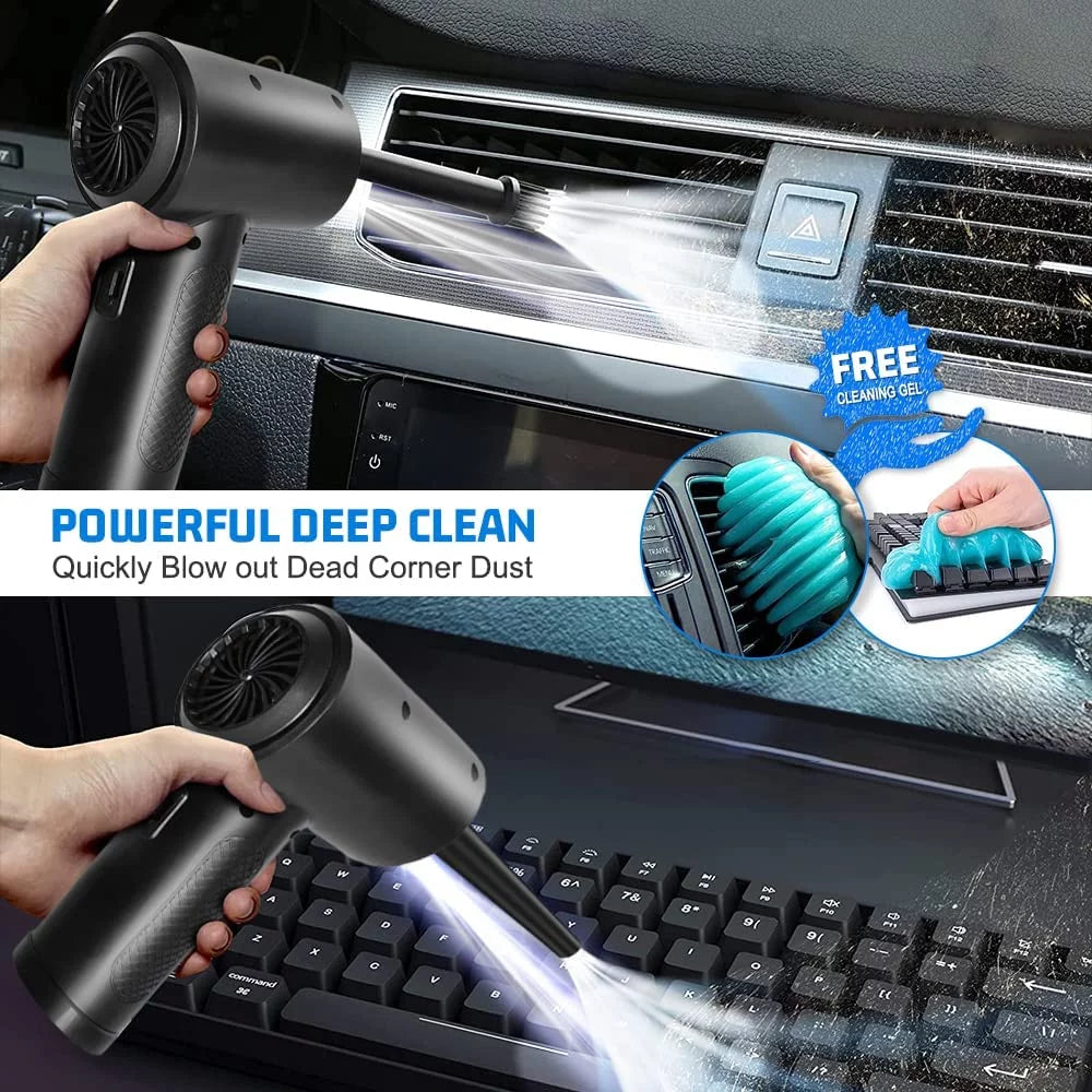 Compressed Good Keyboard Adjustment, Office, Electric Cordless 100000RPM Duster Air Air for Cleaner 3 Gears Air Reusable Duster, 7600mAh & for Replacement Compressed Computer Rechargeable Cans