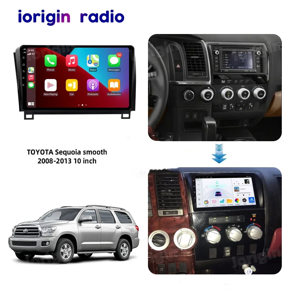 5.0 DSP for 10.1 Toyota 4GB 13 Bluetooth Radio with GPS Sequoia Inch Android Tundra 2007-2013, Navigation Carplay FM Audio 64GB AM Car 2008-2017,