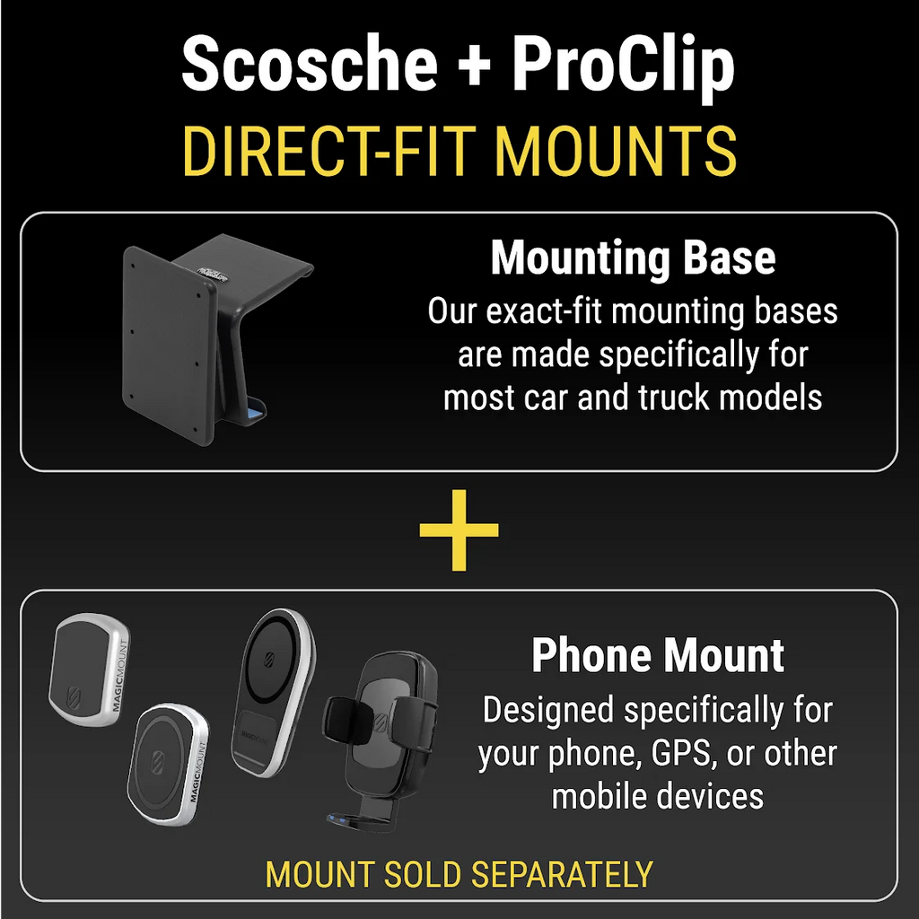 Compatible (Mounting Base 1500 Only) Scosche PC855014 ProClip Mount with 2014-2018 Silverado Dash Chevy Series Center