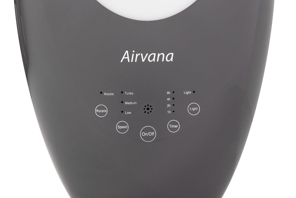 Airvana with Bladeless AV1700FAN- Gray and Filter Remote Fan Vortex