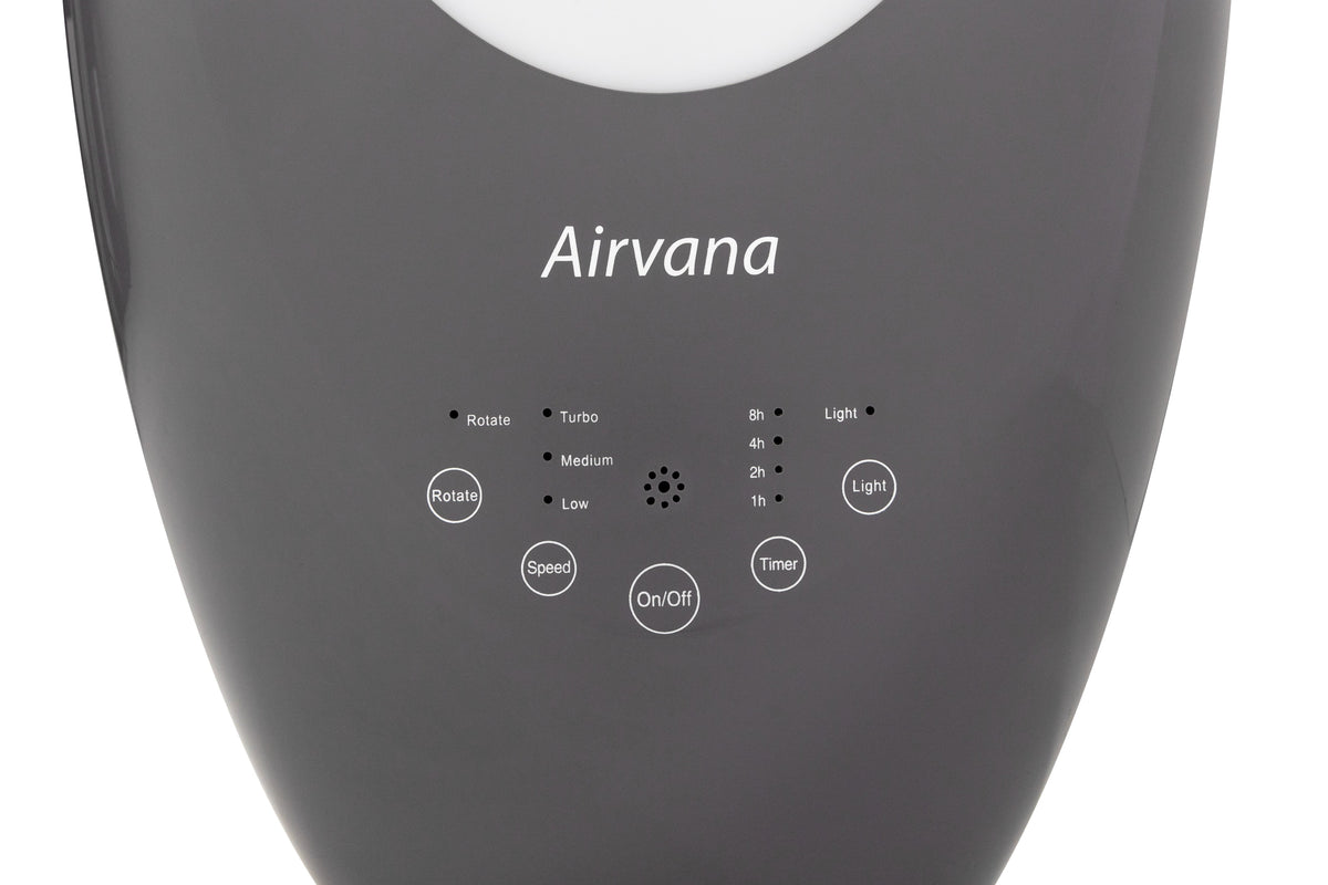 Airvana with Bladeless AV1700FAN- Gray and Filter Remote Fan Vortex