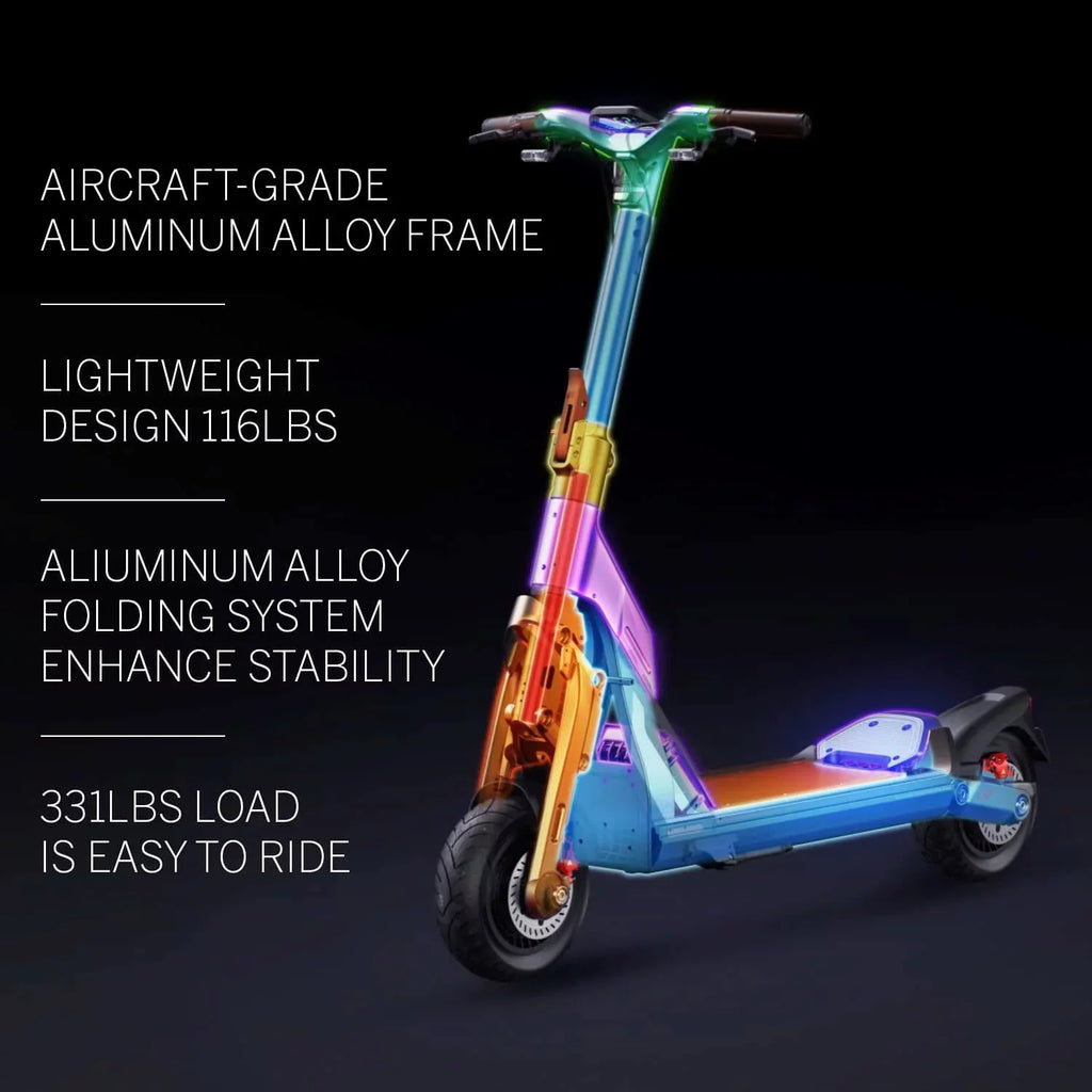 Tires, 11" Dual Miles Segway SuperScooter 6000W Suspension, Range, Foldable, Adults Long 55.9 GT2, 43.5MPH, Motor,