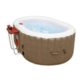 with Inflatable Tub Hot 2 145 Person Jetted Gallon Brown Cover ALEKO Oval