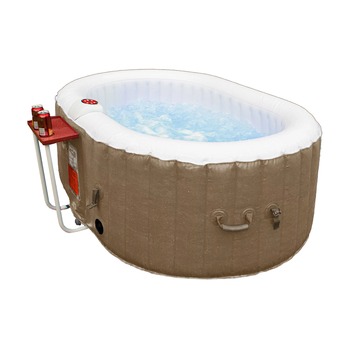 with Inflatable Tub Hot 2 145 Person Jetted Gallon Brown Cover ALEKO Oval
