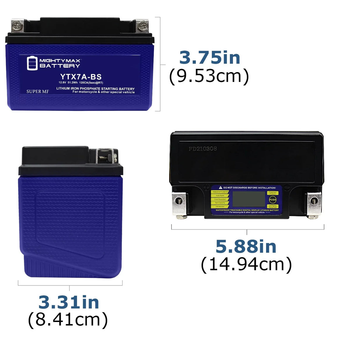Tweet - Lithium 2014 Peugeot Evo with Compatible Battery Replacement Pack 50 8 YTX7A-BS Scooter