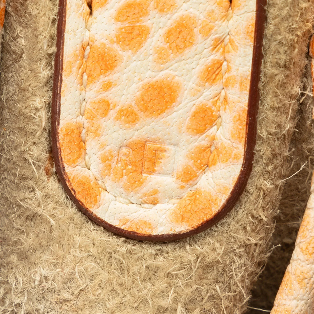 Unisex Evelyne Authenticated Orange Buffalo Leather Crossbody Hermès Pre-Owned PM Bag Dalmatian Calf I (Good)